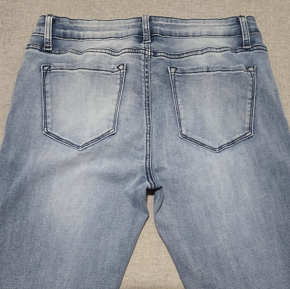 KanCan Jeans Light Blue Stretchy Skinny Jeans Distressed Faded Size W 13 / 30 - Picture 8 of 15
